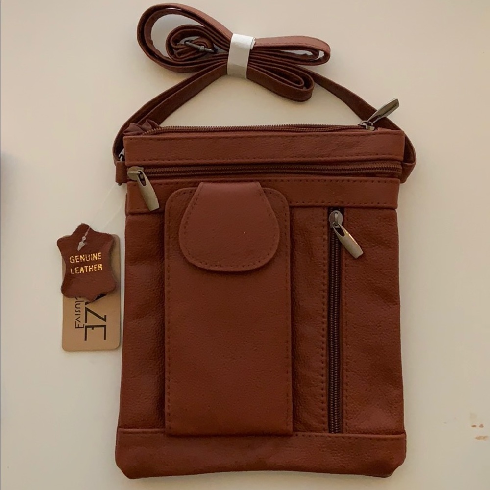 brand new brown leather purse